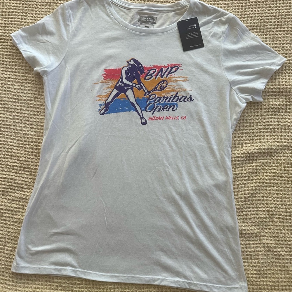 BNP Paribas Open Women's White Graphic Tee
